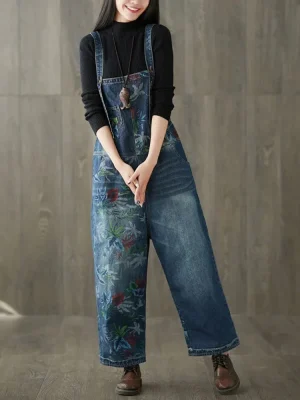 Modne damskie ogrodniczki Vintage