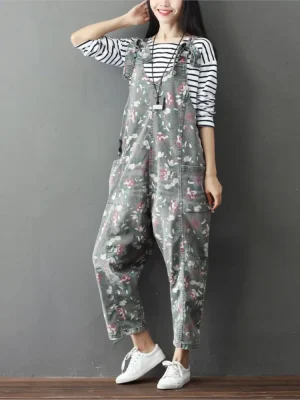 Stylowe ogrodniczki damskie Vintage Denim