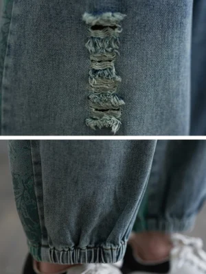 Vintage Jeans High Waist – Niebieskie Spodnie dla Stylowych Kobiet