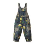 Dżinsy Damskie Vintage z Nadrukiem Patchworkowym – Styl Casual