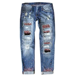 Modne Dżinsy Slim Fit z Wysoką Talią