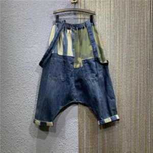 Damskie Dżinsy Vintage z Patchworkowym Designem