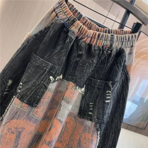 Stylowe Damskie Spodnie Haremowe - Patchworkowy Design