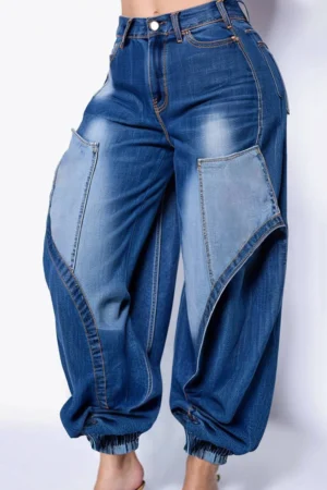 Damskie Jeansy Jogger Harem – Wygodne, Stylowe