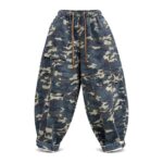 Damskie Spodnie Jeansowe Camouflage – Vintage, Luźne