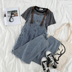 Ogrodniczki Damskie Denim – Stylowe Jeansy Modny Look na Co Dzień