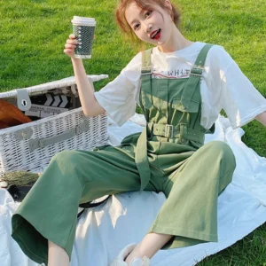 Eleganckie Ogrodniczki Damskie – Luźny Krój, Minimalistyczny Styl