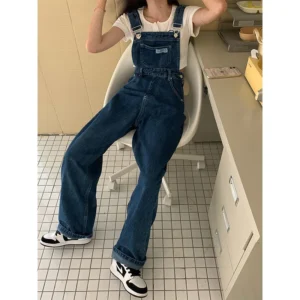 Vintage Jeansowe Ogrodniczki Damskie – Luźne, Streetwear