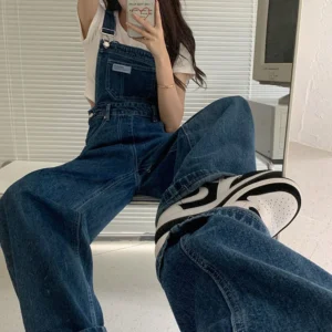 Vintage Jeansowe Ogrodniczki Damskie – Luźne, Streetwear