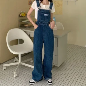 Vintage Jeansowe Ogrodniczki Damskie – Luźne, Streetwear