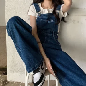 Vintage Jeansowe Ogrodniczki Damskie – Luźne, Streetwear