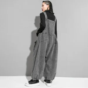 Stylowe Dżinsowe Ogrodniczki Damskie – Vintage