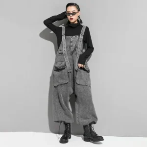 Stylowe Dżinsowe Ogrodniczki Damskie – Vintage