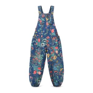 Moda Streetwear Kwiecisty Nadruk Ogrodniczki Damskie - Niebieski, XXL