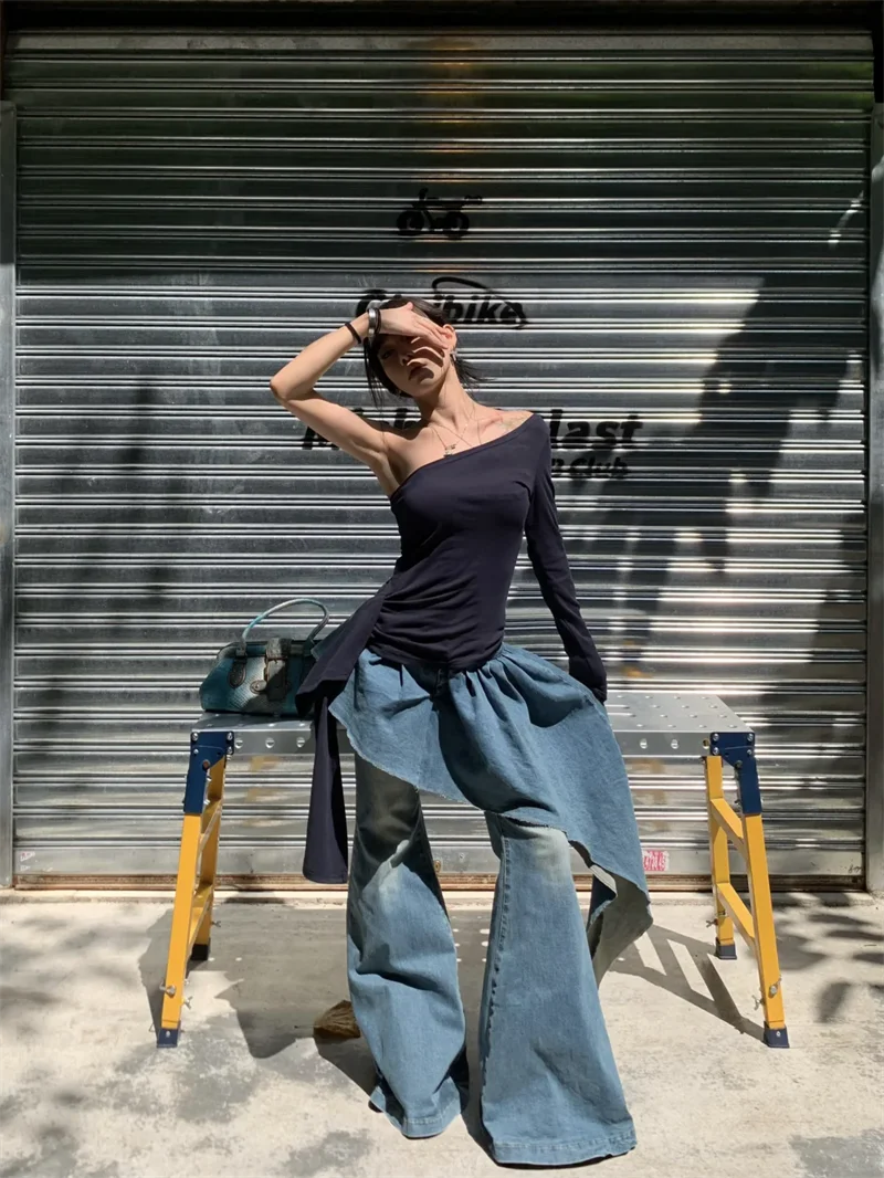 Damskie spodnie jeansowe Baggy Oversize Vintage