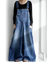 Damskie ogrodniczki jeansowe Vintage Streetwear –  Casual Denim