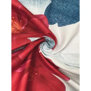 Damskie jeansy Wide Leg z kwiatowym nadrukiem – luźny krój