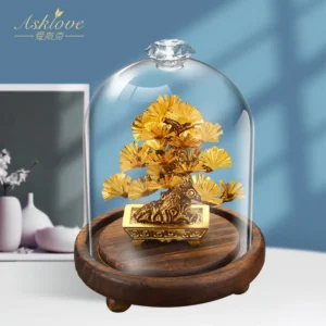 Dekoracyjne drzewko feng shui pod szklaną kopułą - ujęcie produktu