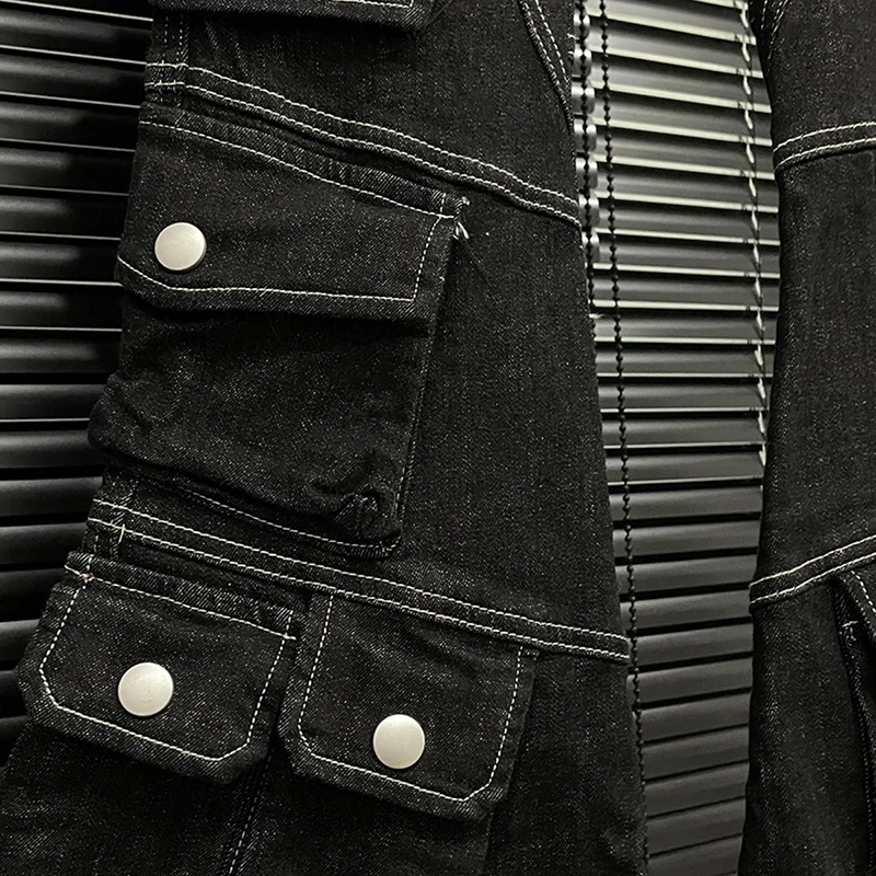 Jeansy damskie cargo z wysokim stanem