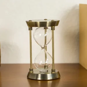 Metalowa klepsydra retro 1-15 min na półkę