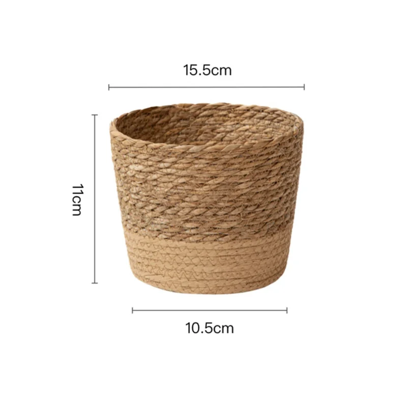 Pleciona osłonka na doniczkę ze zwężanym dołem - ujęcie produktu