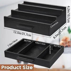 Rozsuwany organizer do szuflady z podłużnymi przegródkami - ujęcie produktu