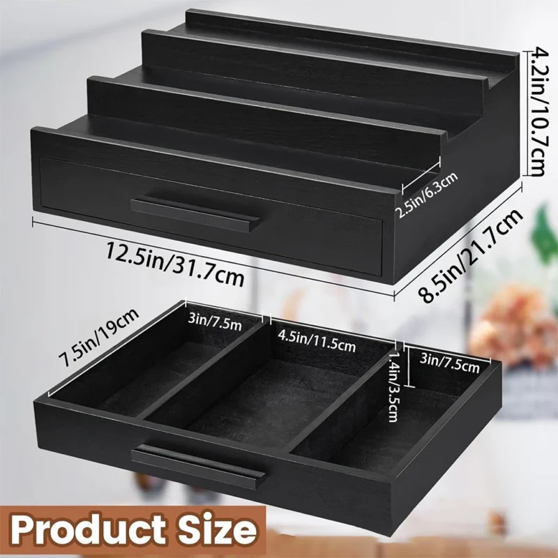 Rozsuwany organizer do szuflady z podłużnymi przegródkami - ujęcie produktu