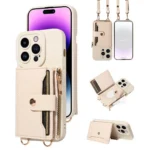 Etui do iPhone z zapinanym portfelem i zawieszką - ujęcie produktu