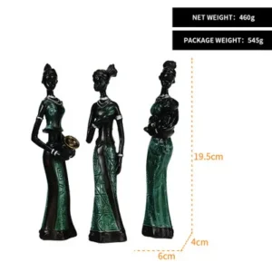 Figurka kobiety w długiej sukni, dekoracja w stylu afrykańskim - ujęcie produktu