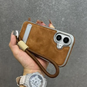 Etui na telefon z paskiem, skórzane, do iPhone