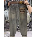 Jeansy damskie baggy z wysokim stanem, plus size
