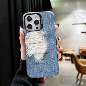 Etui na telefon z motywem denimu, do iPhone