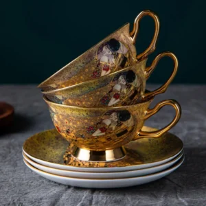 Zestaw do parzenia herbaty porcelanowy, z filiżankami