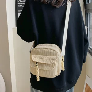Torba crossbody na ramię ze sztruksu