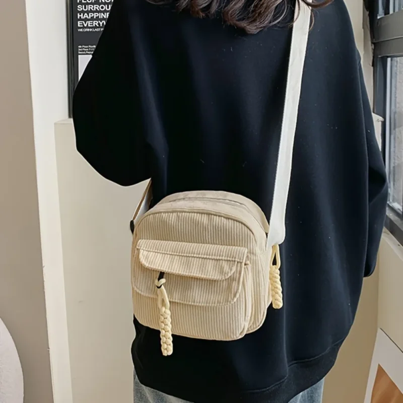 Torba crossbody na ramię ze sztruksu