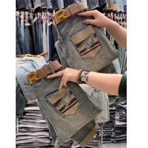 Jeansy damskie baggy z wysokim stanem, plus size