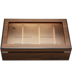 Humidor na cygara z drewna cedrowego, z oknem