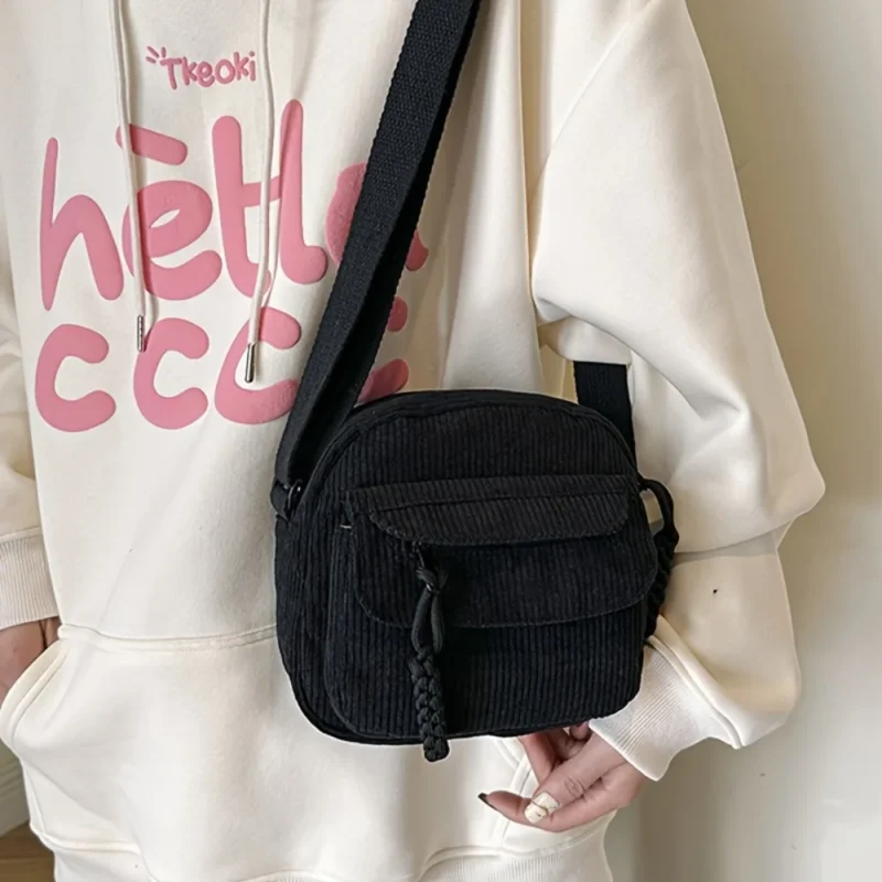Torba crossbody na ramię ze sztruksu