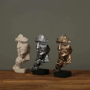 Abstrakcyjna figurka twarz i dłoń z żywicy