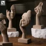 Nordycka figurka abstrakcyjna Myśliciel