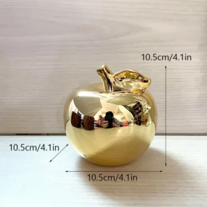 Ceramiczne złote jabłko do dekoracji biurka