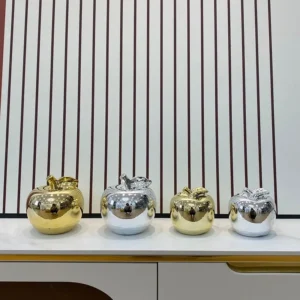 Ceramiczne złote jabłko do dekoracji biurka