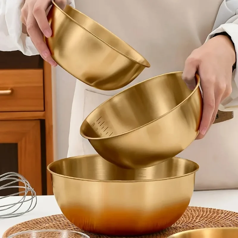 Zestaw misek kuchennych ze stali nierdzewnej