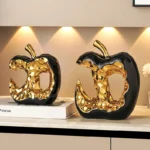 Pozłacane jabłko ceramiczne ażurowe