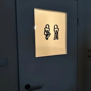 Tabliczka WC na drzwi łazienki damsko-męska