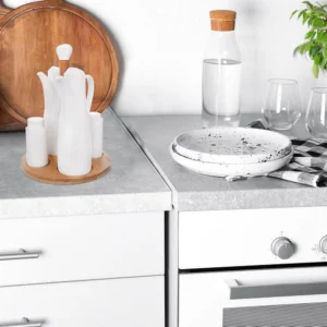Porcelanowy zestaw przyprawników ze stojakiem 5 el.