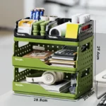 Organizer na biurko z trzema kolorowymi poziomami - ujęcie produktu