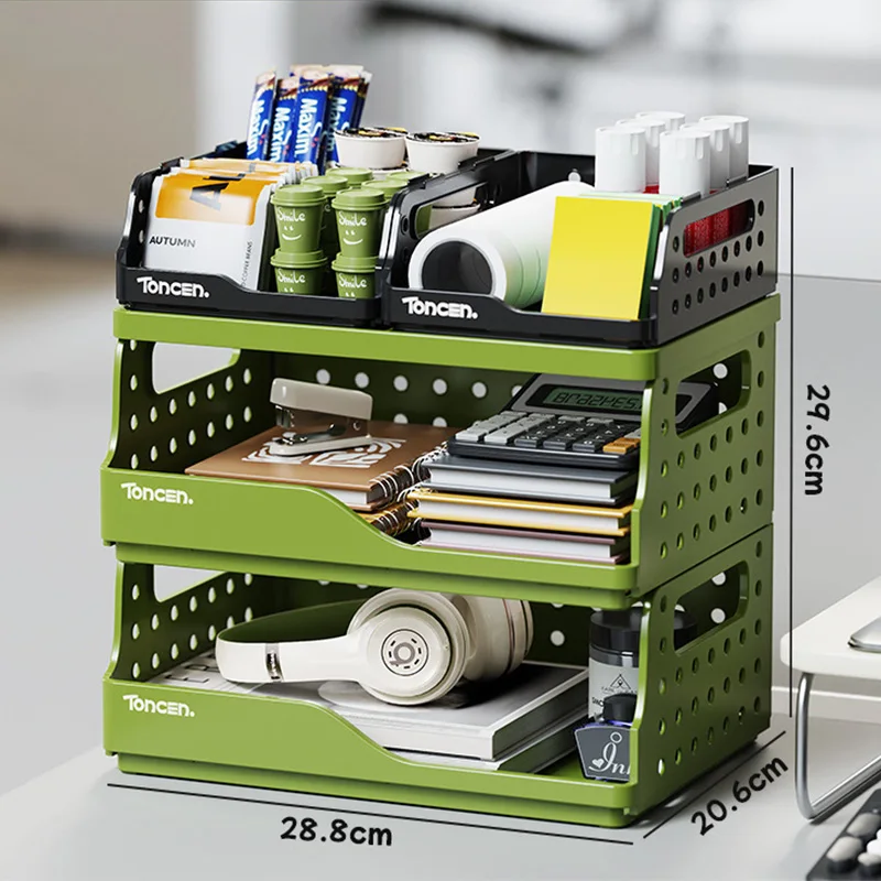 Organizer na biurko z trzema kolorowymi poziomami - ujęcie produktu