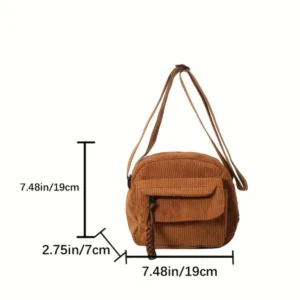 Torba crossbody na ramię ze sztruksu