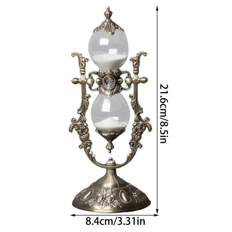 Mosiężna klepsydra obrotowa grawerowana 15 min